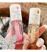 Loobexery 2Pcs Crystal Jelly Lip Oil Big Brush Head Moisturizing Lip Gloss Hydrating Tinted Lip B...