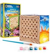 National Geographic Build a Bee Habitat Craft Kit for Kids – Paint &amp; Build a House for Mason Bees...