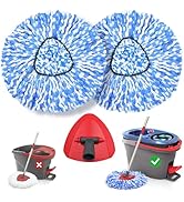 TidyBliss Mop Heads Replacements 2 Pack with Triangle Base for O-Cedaar RinseClean 2 Tank System