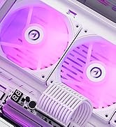 Fexadon Tek 120mm ARGB PWM Computer Cooling Case Fan, 4-Pin (White, 1)