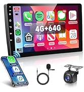 [4G+64G] Android Radio 10.1 inch Double Din, Hodozzy Touch Screen Car Stereo with GPS Bluetooth W...