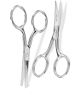 SWEET VIEW Eyebrow Scissors Curved and Rounded Small Grooming Scissors for Man and Woman Trimming...