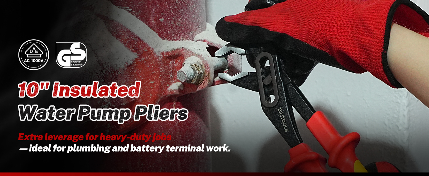 10&amp;amp;#34; Insulated Water Pump Pliers
