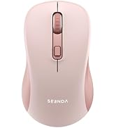 seenda Bluetooth Wireless Mouse, Bluetooth &amp; 2.4G USB Dual Mode, Quiet Clicks, Smooth Tracking, 3...