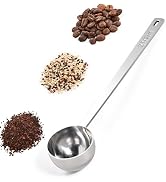 Doosu Metal Coffee Measuring Scoop, Food-Grade 18/8 Stainless Steel Coffee Beans Spoon with 6.9in...