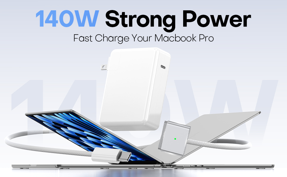 MacBook Pro 16 14 inch Mac Air 15 13 inch 2025 Fast Laptop Charger Power 6.6FT Type C to Magnetic 3