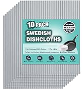 METUUTER 10 Packs Swedish Dishcloths, Reusable Kitchen Dishcloths Compostable Cellulose Dish Clot...