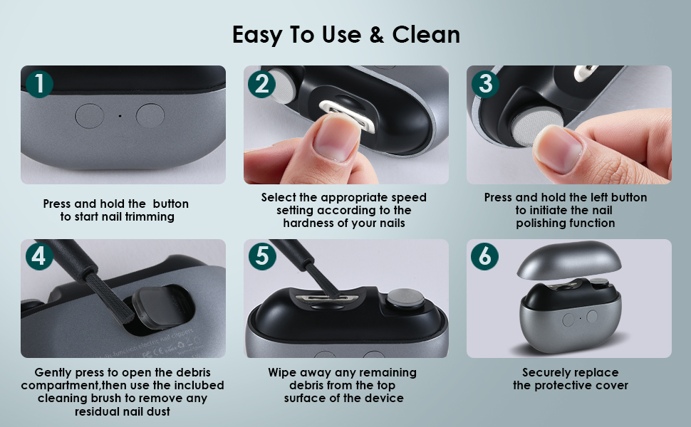 Instructions for electric nail trimmer