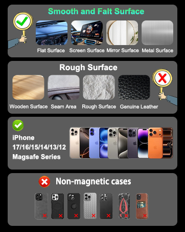 Vacuum Magnetic Car Phone Holder