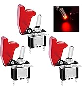 Twidec/3Pcs Rocker Toggle Switch 12V 20A Heavy Duty Racing Car Automotive Auto SPST ON/Off Toggle...