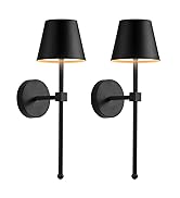 KDG Wireless Wall Sconces Set of 2, Small Cordless 5200mAh Rechargeable Battery LED Wall Lamps, S...