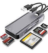 5-in-1 Multi Memory Card Reader,Aluminum SD/TF/CF/MS/M2/Micro SD Card Reader Adapter for i-Phone/...