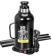 Torin 20 Ton (40,000 LBs) Capacity Hydraulic Welded Heavy Duty Bottle Jack, AT92003BB , Black