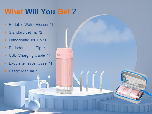 portable mini water flosser with exquisite travel case