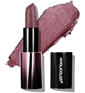 Anglicolor Metallic Plum Lipstick For Subtle 3D Shimmer Effect,Glitter Lipstick,Light Soft Cream ...