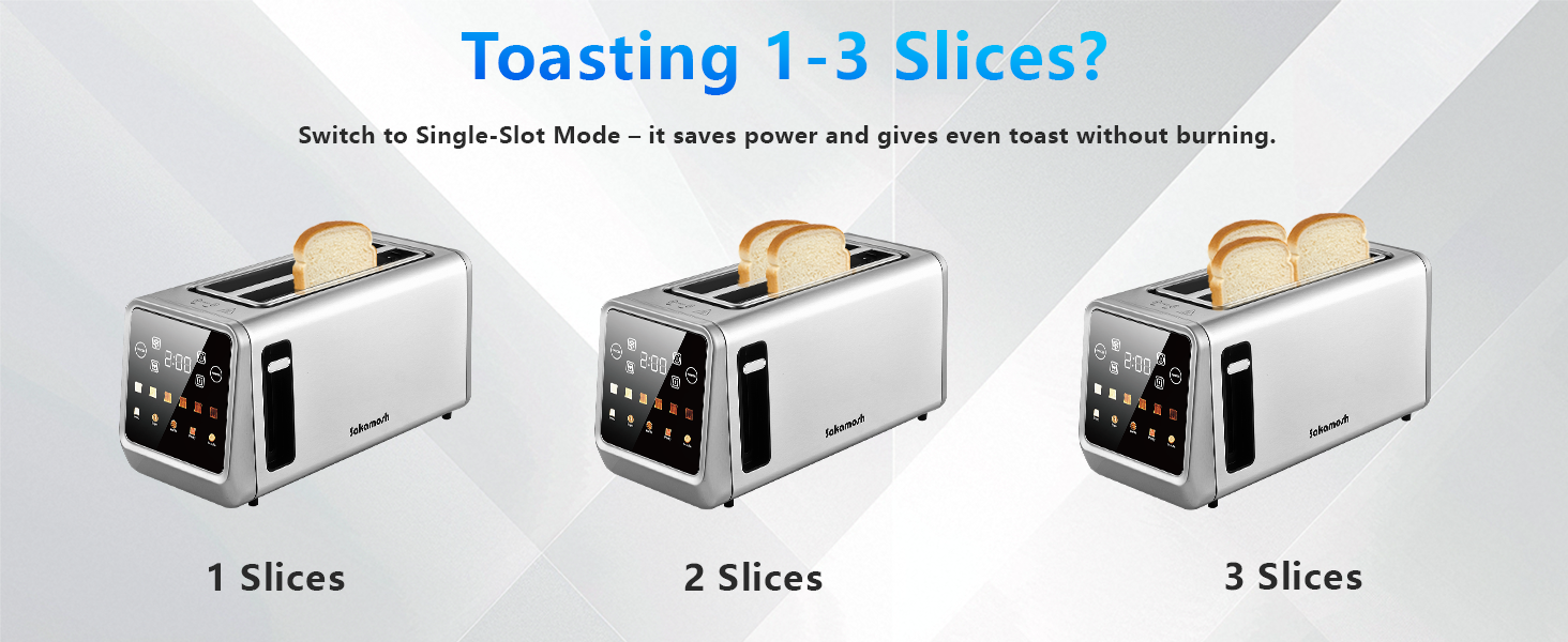 smart touch screen toaster 4 slice