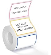 DETONGER Thermal Labels Self-Adhesive Label Sticker Paper for 2 Inch Thermal Label Printers, Idea...