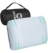 Crisonky Travel and Camping Pillow- Compressible Medium Firm Memory Foam Pillow with Carry Bag fo...
