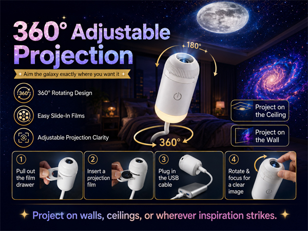 Galaxy Projector Star Sunset Lamp Space Night Light for Bedroom Aurora Planetarium De Galaxias para 