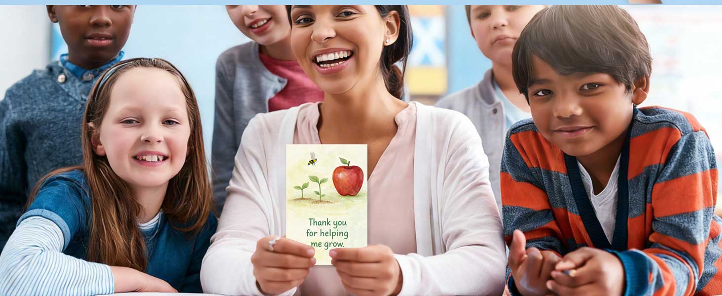 Teacher Appreciation Cards with Envelopes