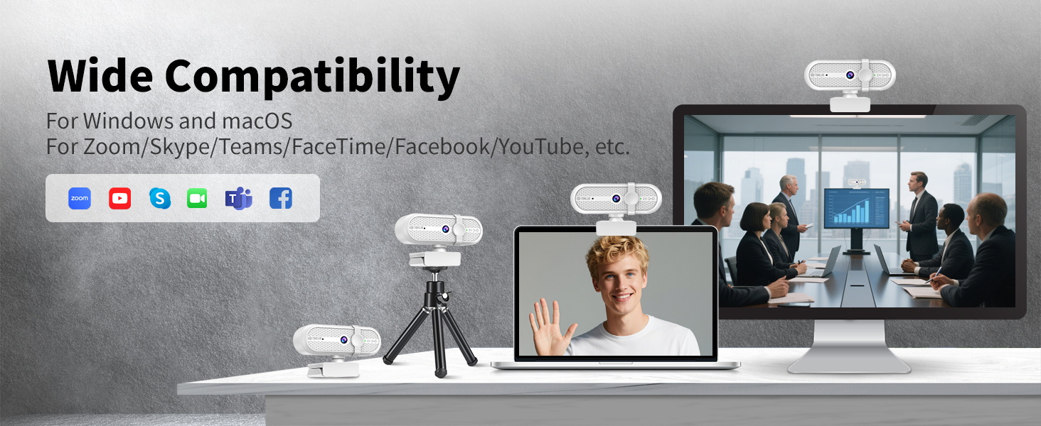 pc camera for laptop and computer wide compatibility