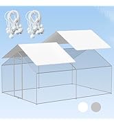 Chicken Coop Cover, 11.5 * 6.5 FT Chicken Run Cover with Ball Bungees Cords, Sun Shade Cloth for ...