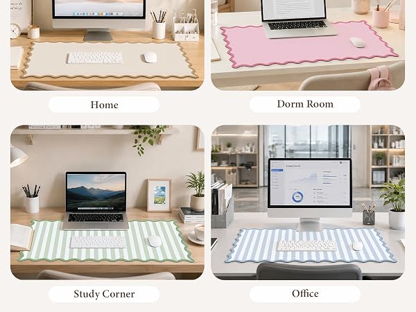 Scalloped Desk Mat 31.5 x 15.8