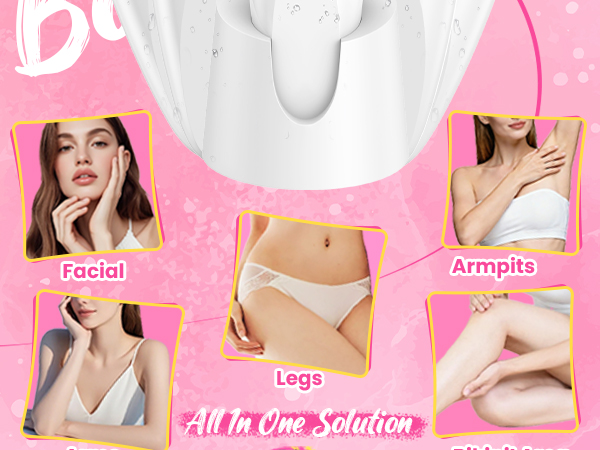 5-in-1 Bikini Trimmer for Women, Lady Electric Razor Shaver Facial &amp;amp; Pubic Hair Trimmer