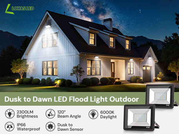 dusk to dawn led flood light outdoor
