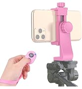 Zttopo Universal Phone Tripod Mount Adapter with Wireless Camera Remote, Cell Phone Holder with A...