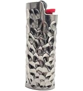 Lucklybestseller Heavy Lighter Case Cover Holder Sleeve Pouches Metal Crater Pattern Design for B...