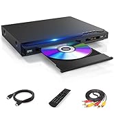 DVD Player, HDMI &amp; RCA Connection, Region Free DVD Players for TV, with Microphone/USB Input Desi...