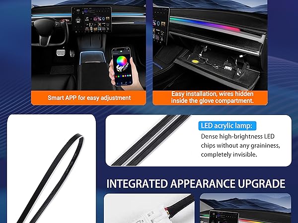 tesla interior lights