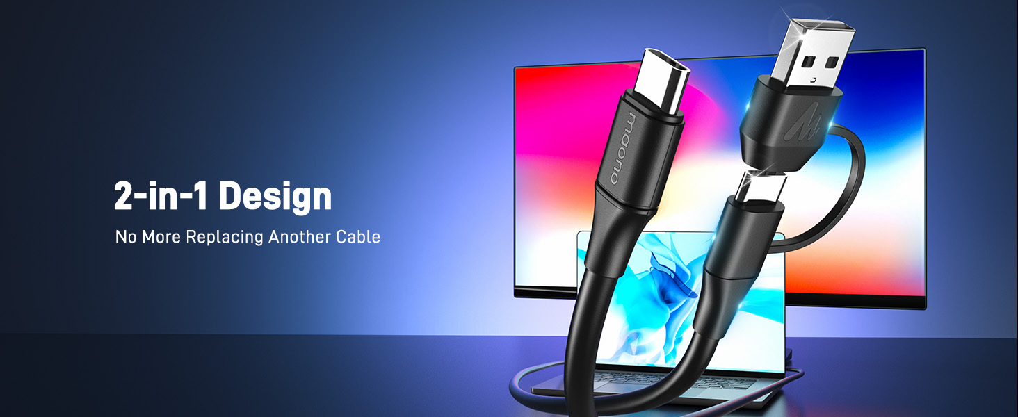 MAONO USB A&amp;C 2 in 1 microphone cable