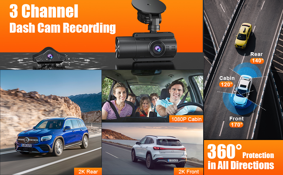4K+2K Front and Rear Dash Camera