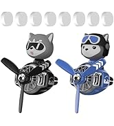 2Pcs Car Air Fresheners, Cute Bear Pilot Automotive Air Outlet Creative Car Perfume Diffuser, Aut...
