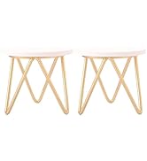Toddmomy 1 6 Scale Doll Furniture 2pcs Wooden Round Table Room Toy Model Miniature for Dollhouse ...
