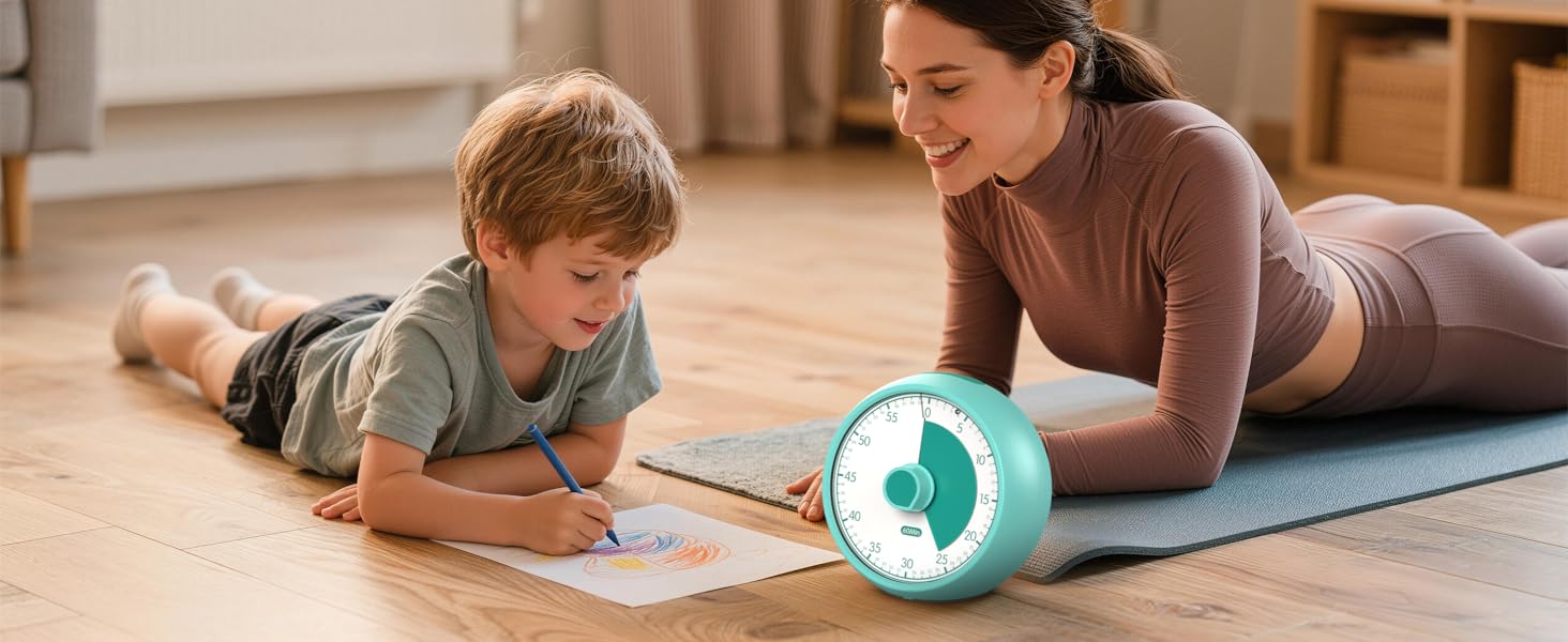 the noiseless shrinking colored disk helps kids visualize time passing