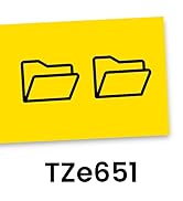 Brother Genuine P-touch TZe651 Label Tape in cardboard pack: Black on Yellow 24mm