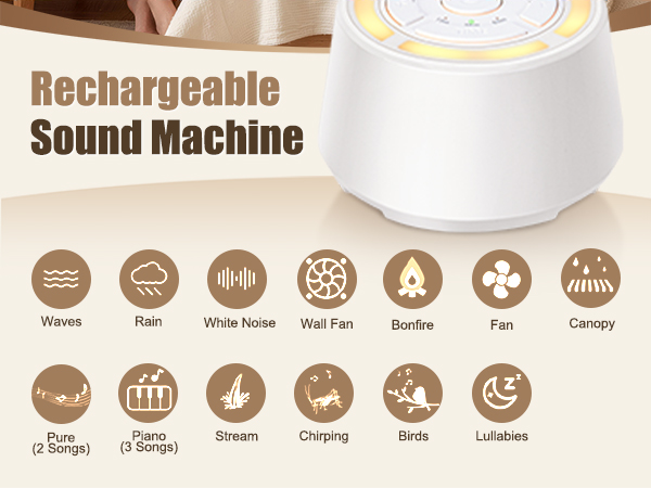 rechargeable white noise machine