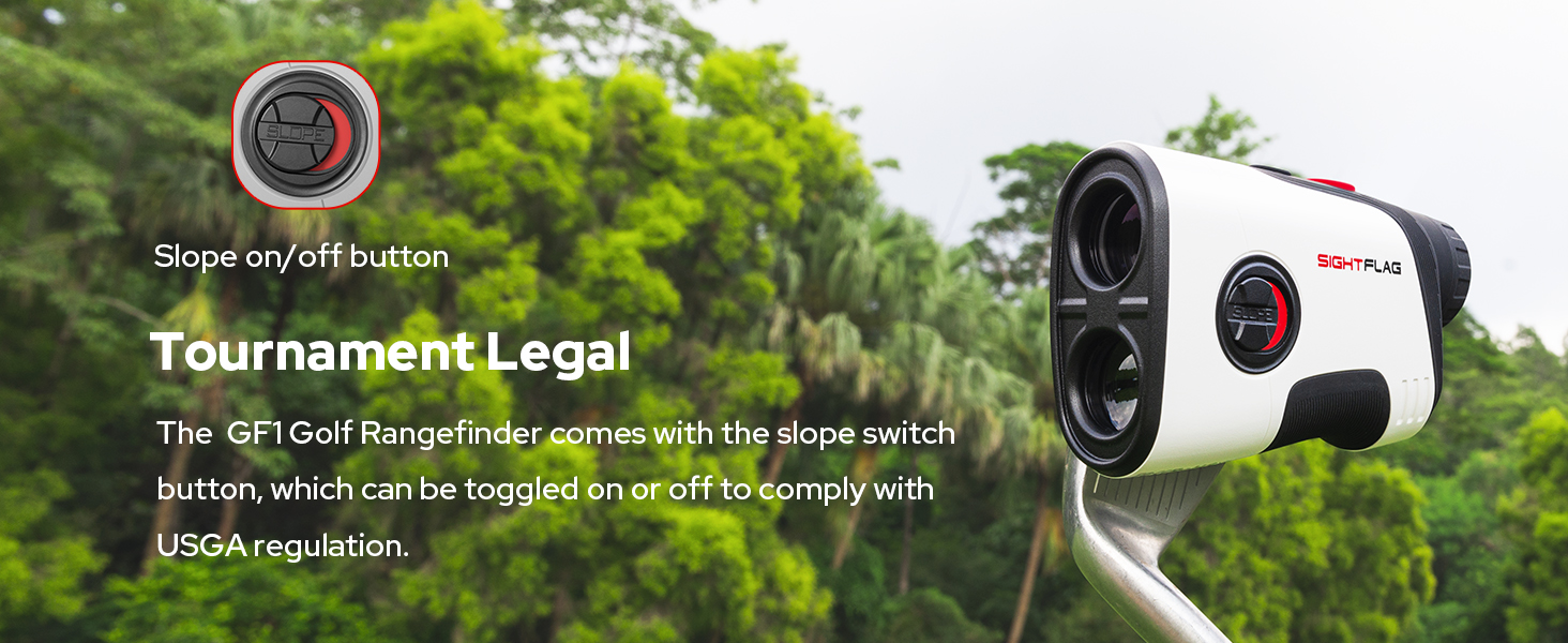 Sightflag GF2 golf rangefinder with slope