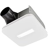 Broan-NuTone AE110LK Ventilation Fan with LED CleanCover and Roomside Installation, ENERGY STAR C...
