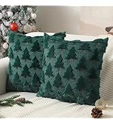 Allorry Christmas Pillow Covers 18x18 inch Set of 2 Christmas Decorations Christmas Tree Throw Pi...