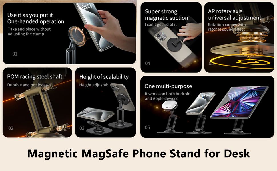 Magnetic Phone Stand for Desk