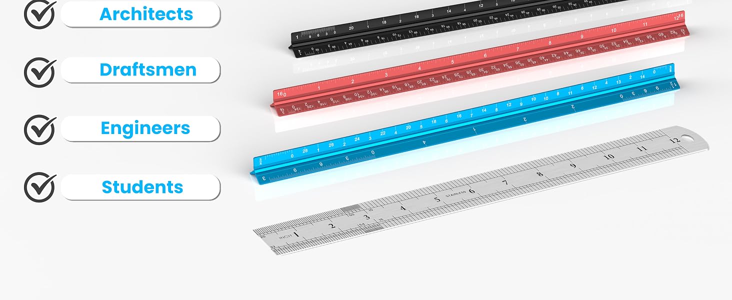 Architectural Scale Ruler 12-Inches