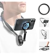 Magnetic Neck Phone Holder, Cell Phone Holder Around Neck POV/Vlog Selfie Mount Hand Free Phones ...
