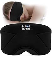 Sleep Mask with Headphones Bluetooth 5.4, TOPOINT Blackout Eye Mask for Sleeping Headphones Earph...