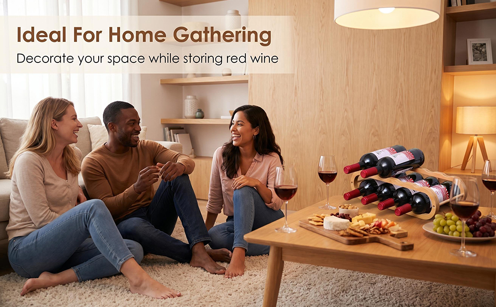 Wine Rack, Wood Countertop Wine Rack