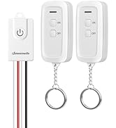 DEWENWILS 12V Wireless Light Switch, 2 Remotes, Remote Light Switch with 100FT Control Range, Com...