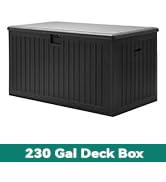 YITAHOME XXL 230 Gallon Large Deck Box,Outdoor Storage for Patio Furniture Cushions,Garden Tools ...